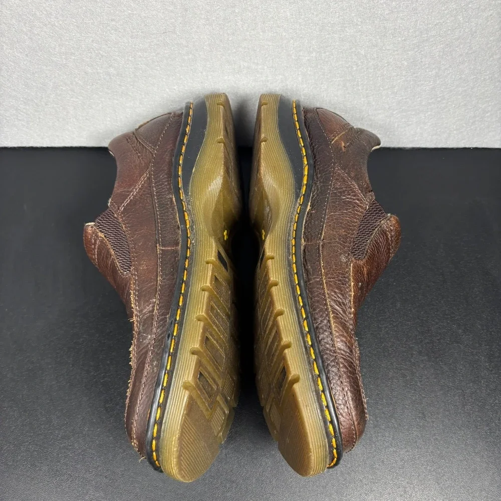Dr Doc Martens Loafer Slip On Shoes Mens 8M Brown Pebbled Leather 11198 Sneakers